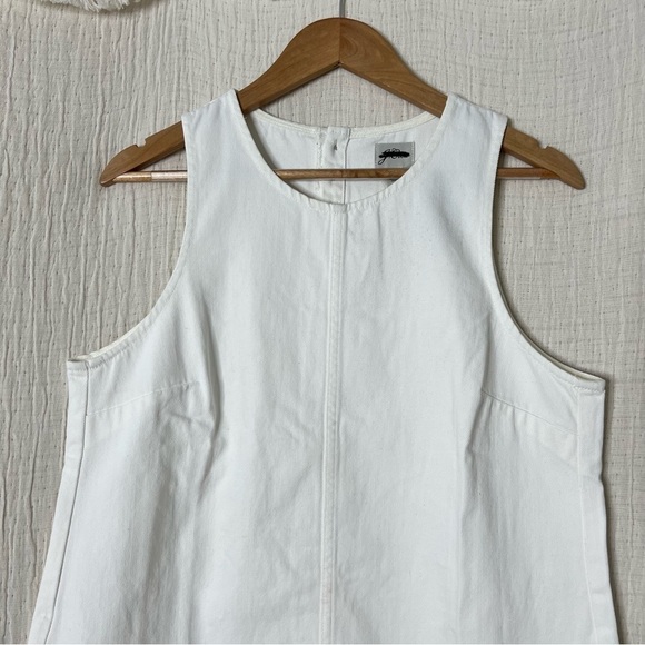 J. Crew Denim shift dress in white size 12 - Picture 8 of 12